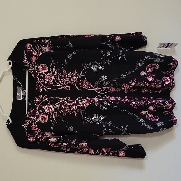 JM Collection Pretty Opulent Embellished Top - Picture 1 of 13